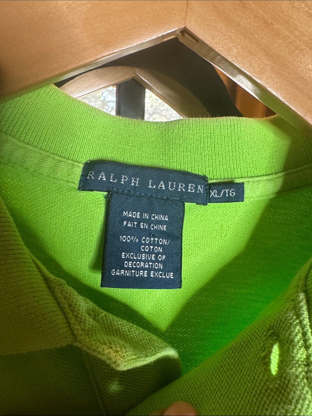 Ralph Lauren Neon Green Pink Big Pony Polo Shirt XL Juniors Preppy Golf - Picture 3 of 8